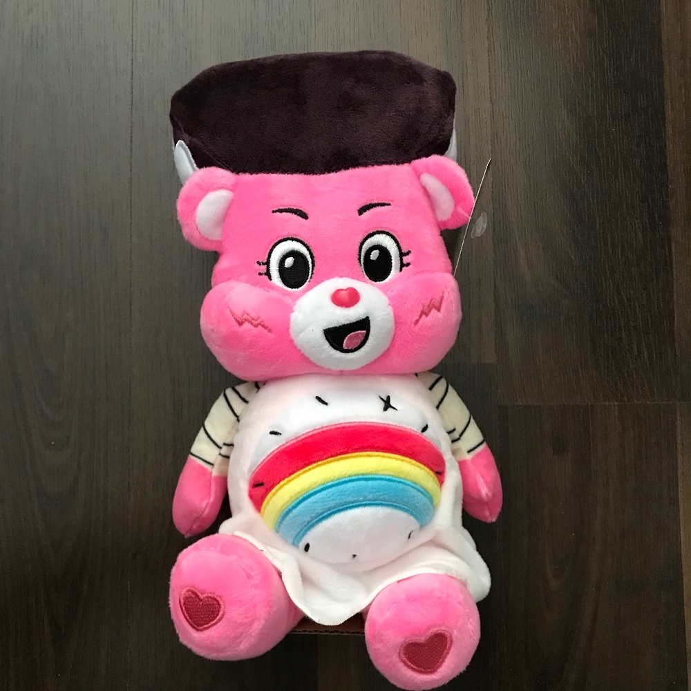 NEW Care Bears 9" Universal Monsters Cheer Bear as Bride of Frankenstein Plush